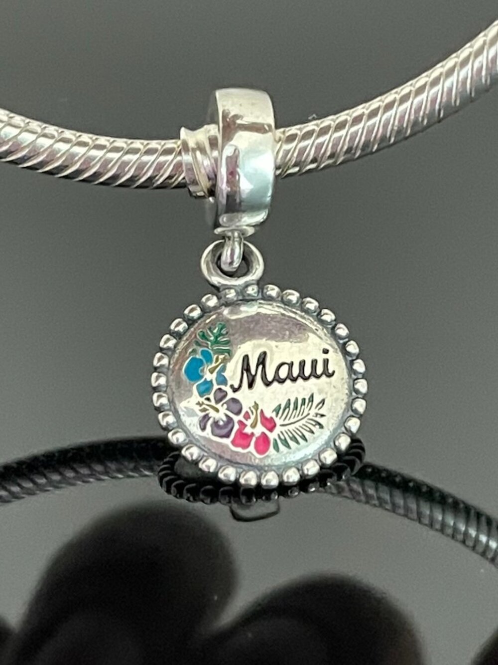 Original Pandora Hawaii Exclusive Maui Flower Dangle Charm